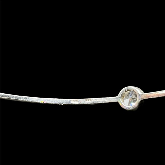 Brushed sterling silver bangle bracelet - Picture 5 of 8